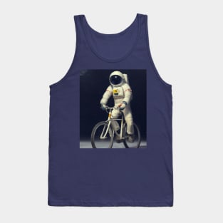 Astronaut With Bicycle Tank Top